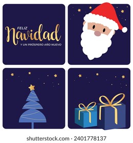 "feliz navidad y próspero año nuevo" bedeutet frohe Weihnachten und glückliches neues Jahr auf Spanisch