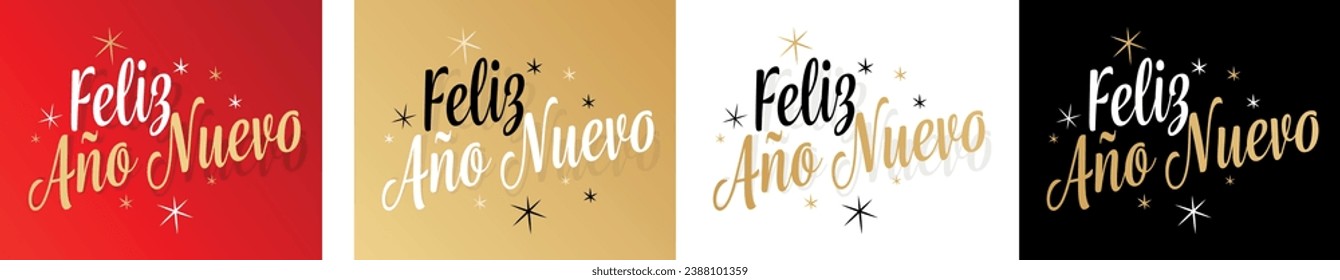 Feliz año nuevo, Happy New Year in Spanish