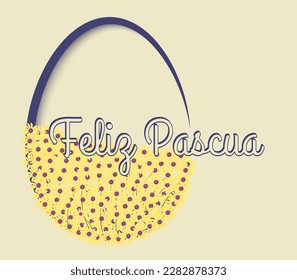 Feliz Pascua, Translation from Spanish - Happy Easter, Easter day design