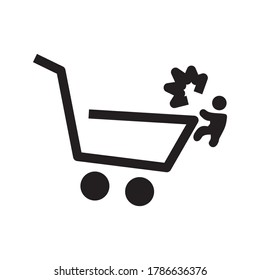 fell down icon or logo isolated sign symbol vector illustration - high quality black style vector icons
