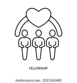 fellowship concept line icon. Simple element illustration. fellowship concept outline symbol design.