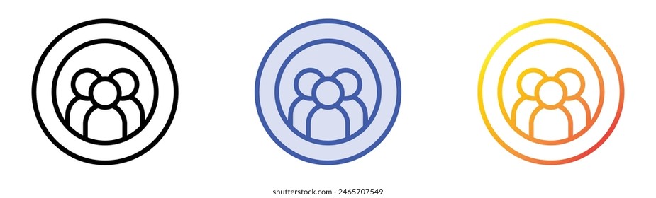 fellowship icon. Linear, Blue Fill and Gradient Style Design Isolated On White Background