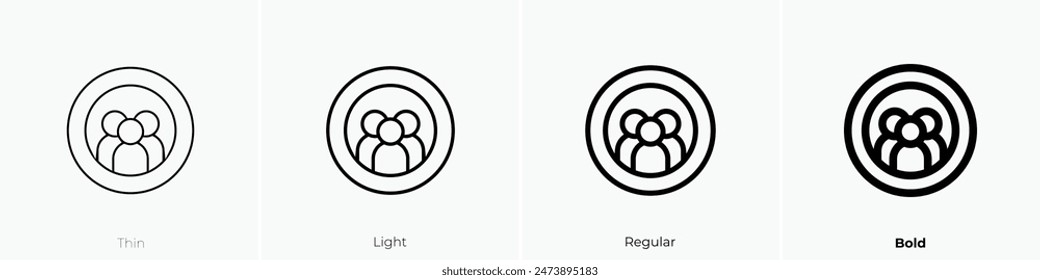 fellowship icon. Thin, Light Regular And Bold style design isolated on white background