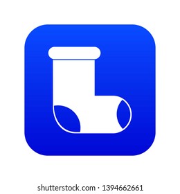 Felt boot icon digital blue for any design isolated on white vector illustration