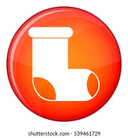 Felt boot icon in red circle isolated on white background vector illustration