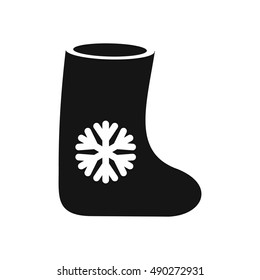 Felt boots icon in simple style on a white background vector illustration