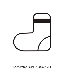 Felt boots linear icon on white background.