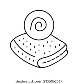 felt fabric line icon vector. felt fabric sign. isolated contour symbol black illustration