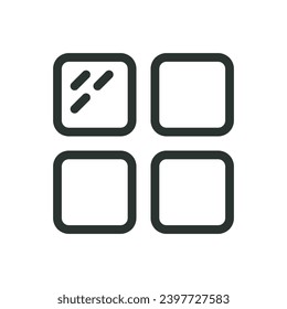 Felt furniture pads isolated icon, rubber furniture legs protectors vector icon with editable stroke