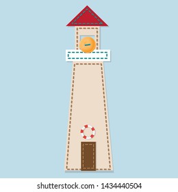 Felt handcraft color cartoon Lighthouse