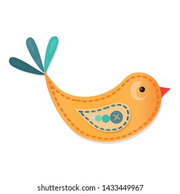 Felt handmade color bird application