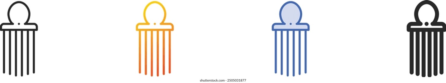 felt icon.Thin Linear, Gradient, Blue Stroke and bold Style Design Isolated On White Background