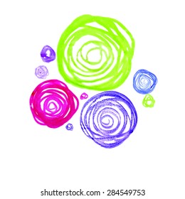 felt pen circles pattern background design elements