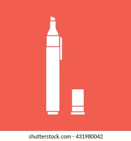 Felt pen icon. Pencil vector illustration