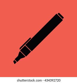 Felt pen icon. Pencil vector illustration