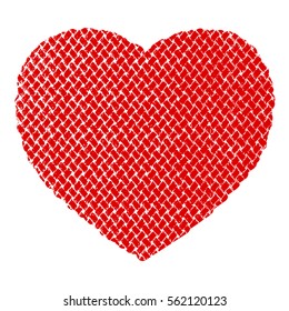 Felt pen painted valentine heart. Different shaded holiday love symbol. Cute Romantic sign doodles like. Textured wish pictogram. Pencil stroke line shape. Isolated logo design element. EPS10 vector.