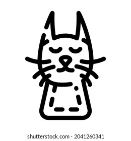 felt pocket line icon vector. felt pocket sign. isolated contour symbol black illustration