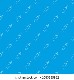 Felt tip pen pattern vector seamless blue repeat for any use