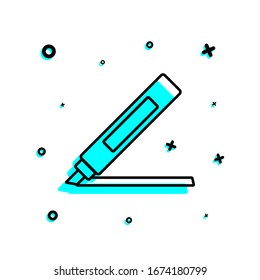 felt-tip pen icon. Simple thin line, outline, glyph, flat vector of education icons for ui and ux, website or mobile application