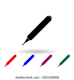 felt-tip pen multi color icon. Elements of art and painting set. Simple icon for websites, web design, mobile app, info graphics
