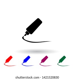 felt-tip pen multi color icon. Elements of art and painting set. Simple icon for websites, web design, mobile app, info graphics