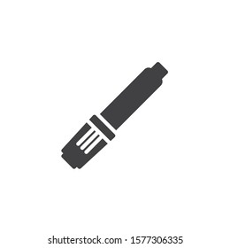 Felt-tip pen vector icon. filled flat sign for mobile concept and web design. Marker with cap glyph icon. Symbol, logo illustration. Vector graphics