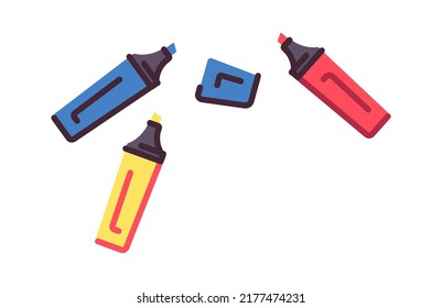 Felt-tip pens and trowel icon. Vector illustration