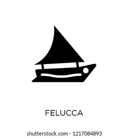 felucca icon. felucca symbol design from Nautical collection. Simple element vector illustration on white background.