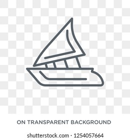 felucca icon. Trendy flat vector felucca icon on transparent background from Nautical collection. High quality filled felucca symbol use for web and mobile