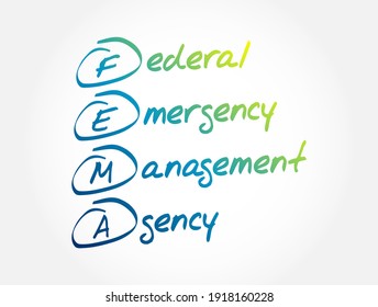 FEMA - Federal Emergency Management Agency acronym, concept background