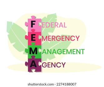 FEMA - Federal Emergency Management Agency acronym, concept background