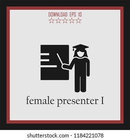 femae presenter I vector icon