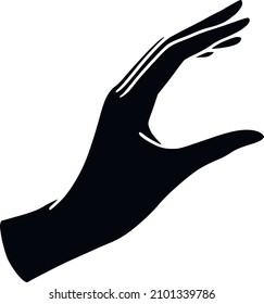 Female abstract hand. Woman elegant hands gesture.