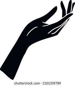 Female abstract hand. Woman elegant hands gesture.