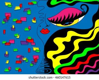 Female abstract Illustration.