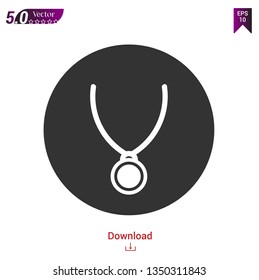 Female accessory - necklace vector sketch illustration for print, web, mobile and infographics isolated on white background.