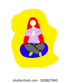 Female activity yoga meditation healthy lifestyle