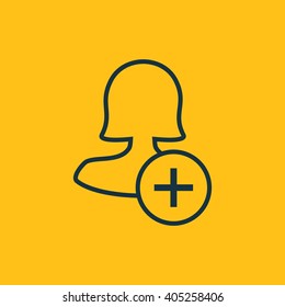 Female add user icon