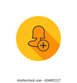 Female add user icon