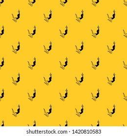 Female aerialist pattern seamless vector repeat geometric yellow for any design