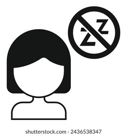 Female age depression icon simple vector. Menopause cycle. Wife change reproductive