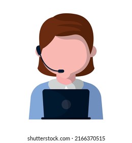 female agent profession icon isolated