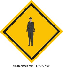 female airplane pilot. illustration for web and mobile design.