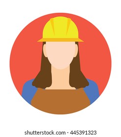 Female Architect Vector Icon