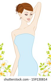 Female armpit,Skin care image