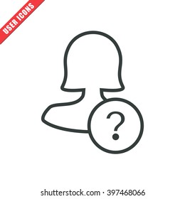 Female ask user icon