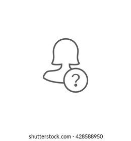 Female Ask User Icon