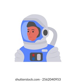 Female Astronaut, Space Vector Illustration, Isolated