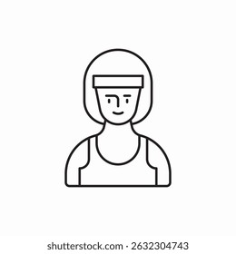 female athlete icon sign vector