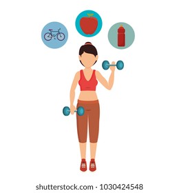 female athlete practicing exercise